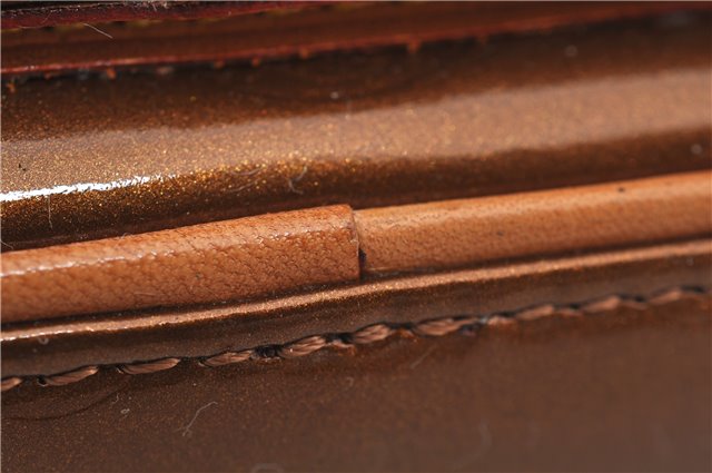 Auth Louis Vuitton Vernis Christie MM Shoulder Cross Bag Brown M91109 LV 4421E