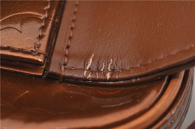 Auth Louis Vuitton Vernis Christie MM Shoulder Cross Bag Brown M91109 LV 4421E