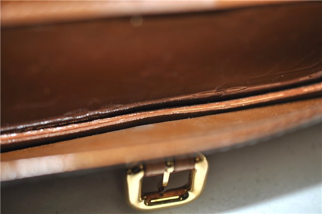 Auth Louis Vuitton Vernis Christie MM Shoulder Cross Bag Brown M91109 LV 4421E