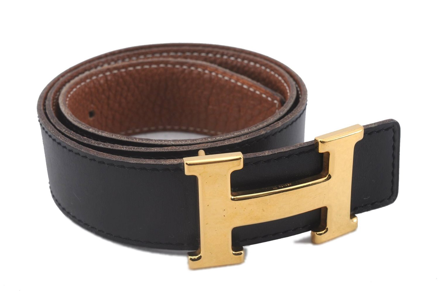 Authentic HERMES Constance Ladies Leather Belt Size 72cm 28.3