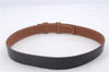 Authentic HERMES Constance Ladies Leather Belt Size 72cm 28.3" Black Brown 4422D