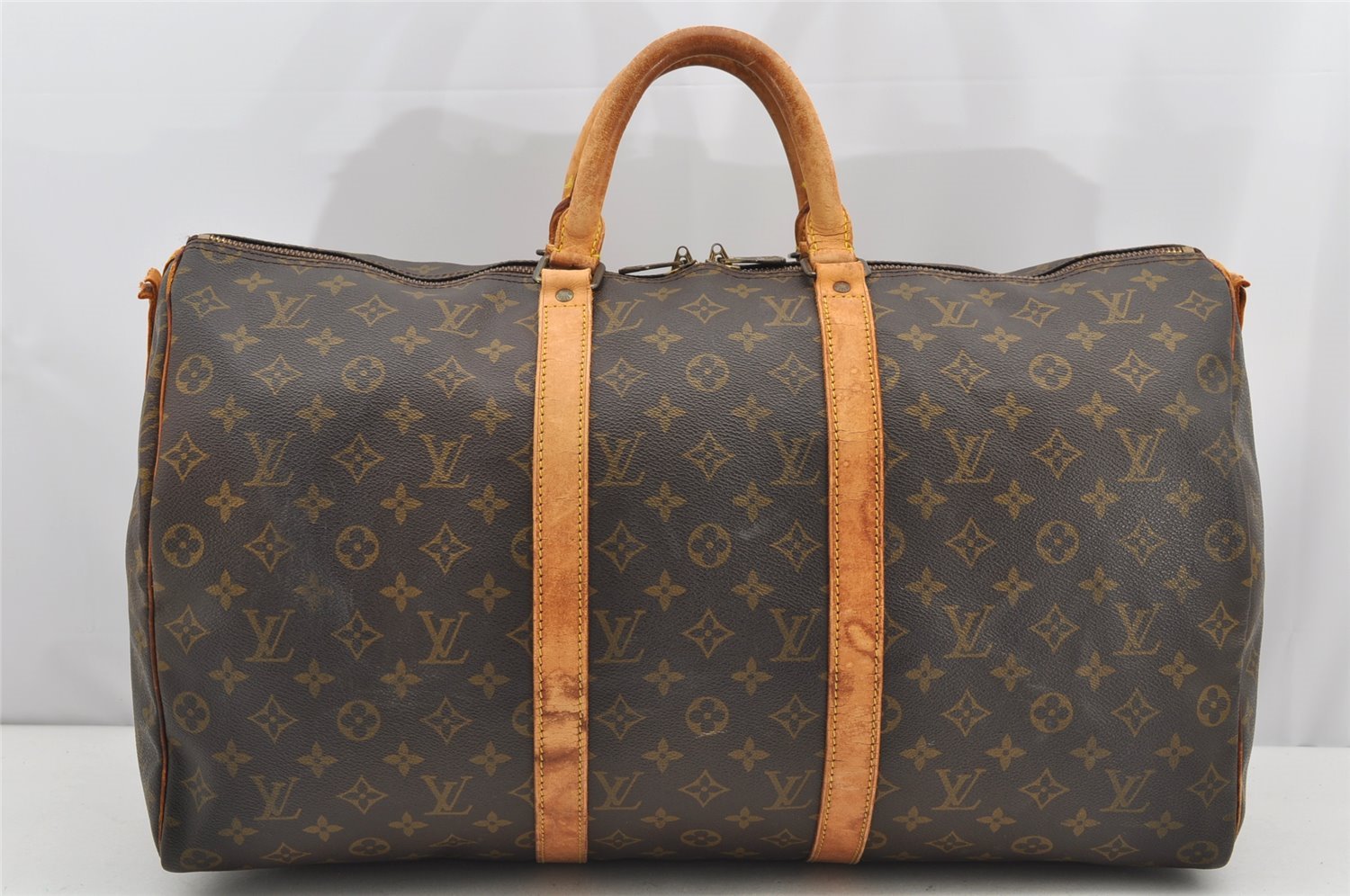Authentic Louis Vuitton Monogram Keepall Bandouliere 50 M41416 Boston Bag 4422I