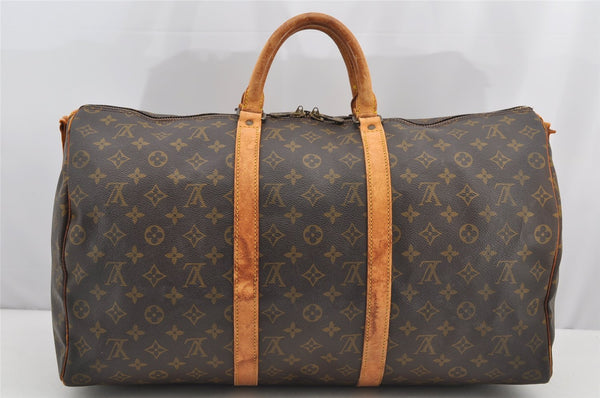 Authentic Louis Vuitton Monogram Keepall Bandouliere 50 M41416 Boston Bag 4422I