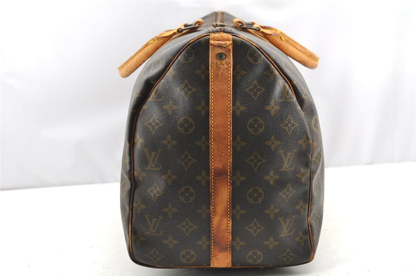 Authentic Louis Vuitton Monogram Keepall Bandouliere 50 M41416 Boston Bag 4422I