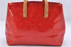 Authentic Louis Vuitton Vernis Reade PM Hand Bag Red M91088 LV 4423D