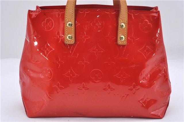 Authentic Louis Vuitton Vernis Reade PM Hand Bag Red M91088 LV 4423D