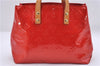 Authentic Louis Vuitton Vernis Reade PM Hand Bag Red M91088 LV 4423D