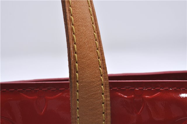 Authentic Louis Vuitton Vernis Reade PM Hand Bag Red M91088 LV 4423D