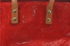 Authentic Louis Vuitton Vernis Reade PM Hand Bag Red M91088 LV 4423D