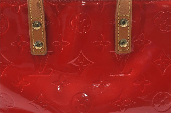 Authentic Louis Vuitton Vernis Reade PM Hand Bag Red M91088 LV 4423D