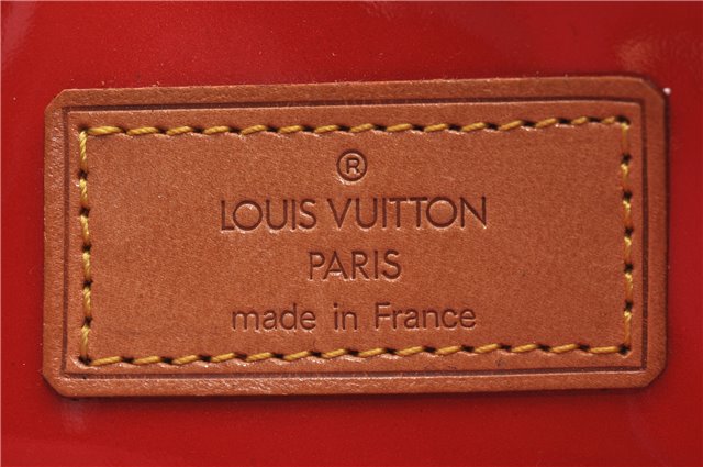 Authentic Louis Vuitton Vernis Reade PM Hand Bag Red M91088 LV 4423D