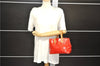 Authentic Louis Vuitton Vernis Reade PM Hand Bag Red M91088 LV 4423D