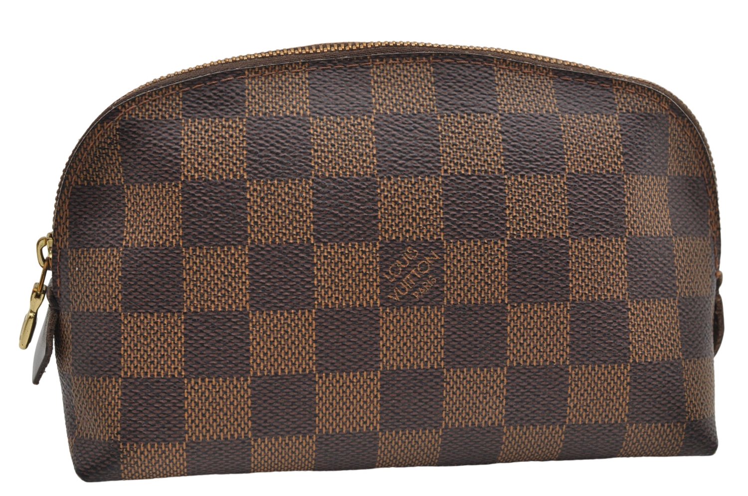 Authentic Louis Vuitton Damier Pochette Cosmetic PM Pouch N47516 LV 4425E
