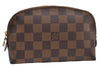 Authentic Louis Vuitton Damier Pochette Cosmetic PM Pouch N47516 LV 4425E