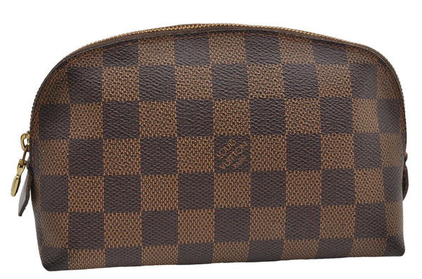 Authentic Louis Vuitton Damier Pochette Cosmetic PM Pouch N47516 LV 4425E