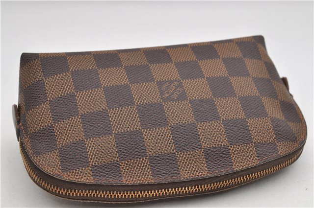 Authentic Louis Vuitton Damier Pochette Cosmetic PM Pouch N47516 LV 4425E