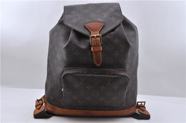 Authentic Louis Vuitton Monogram Montsouris GM Backpack M51135 LV 4427D