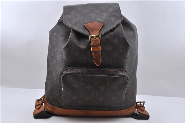 Authentic Louis Vuitton Monogram Montsouris GM Backpack M51135 LV 4427D