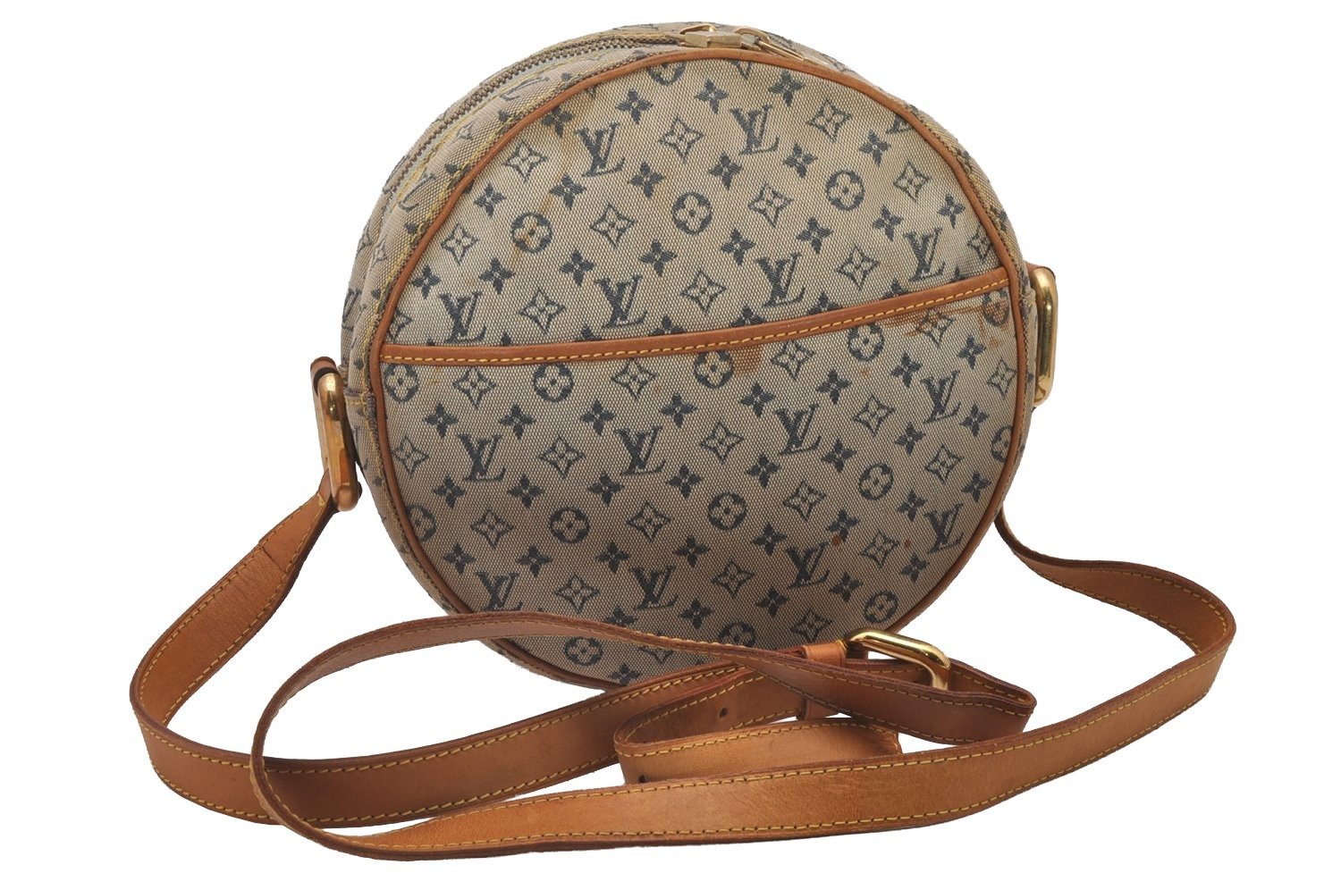 Auth Louis Vuitton Monogram Mini Jeanne GM Shoulder Bag M92000 Blue Junk 4429I