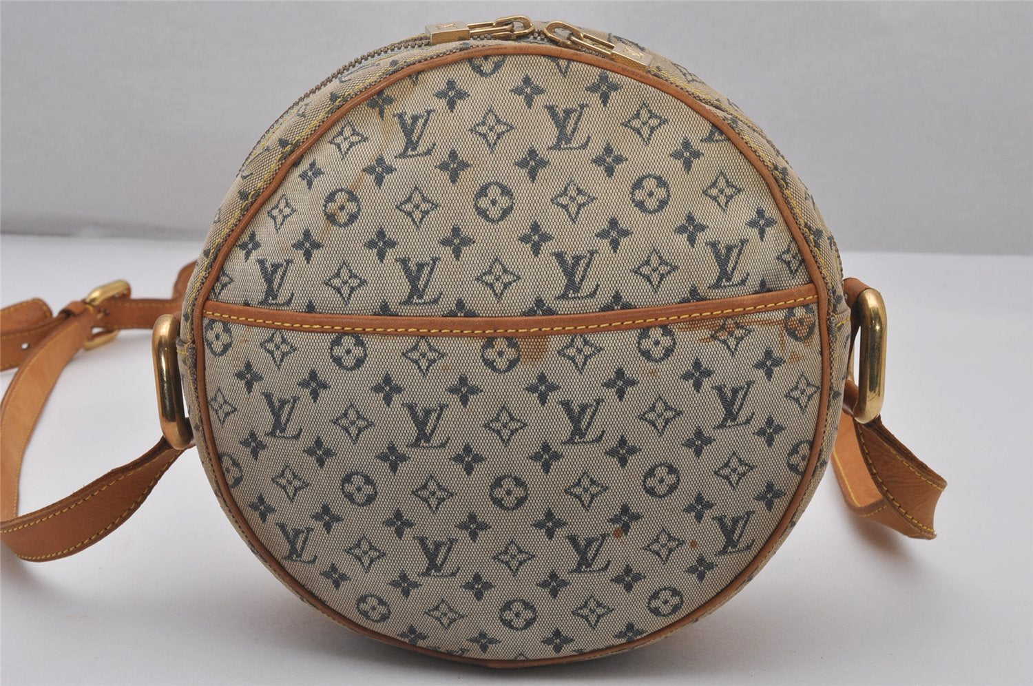 Auth Louis Vuitton Monogram Mini Jeanne GM Shoulder Bag M92000 Blue Junk 4429I