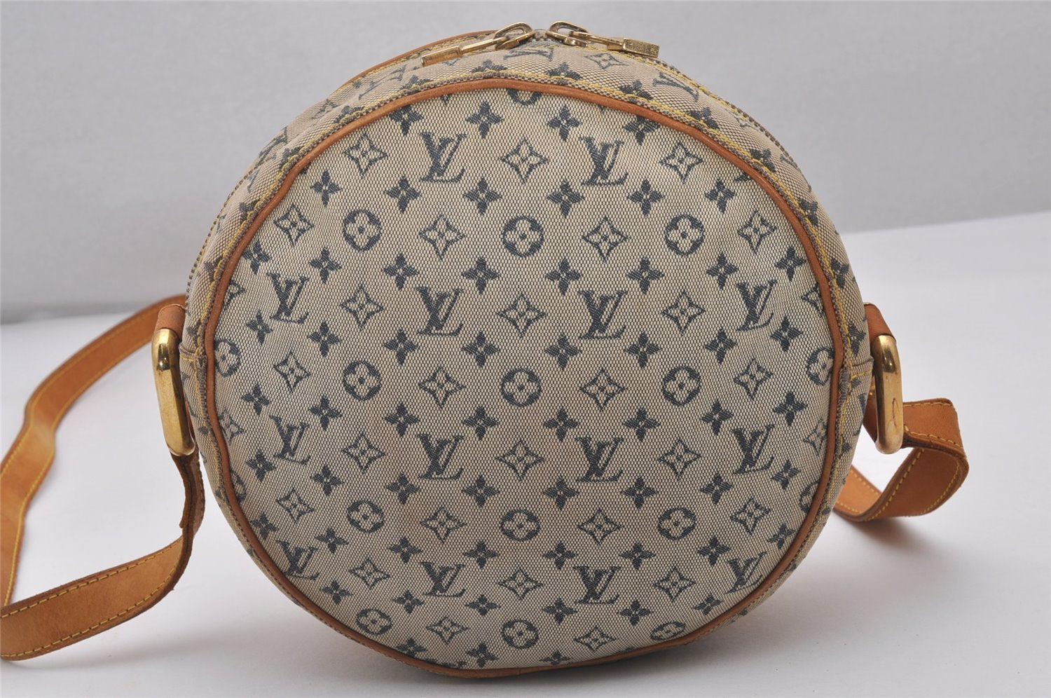 Auth Louis Vuitton Monogram Mini Jeanne GM Shoulder Bag M92000 Blue Junk 4429I