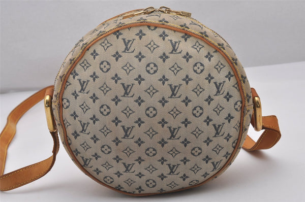 Auth Louis Vuitton Monogram Mini Jeanne GM Shoulder Bag M92000 Blue Junk 4429I