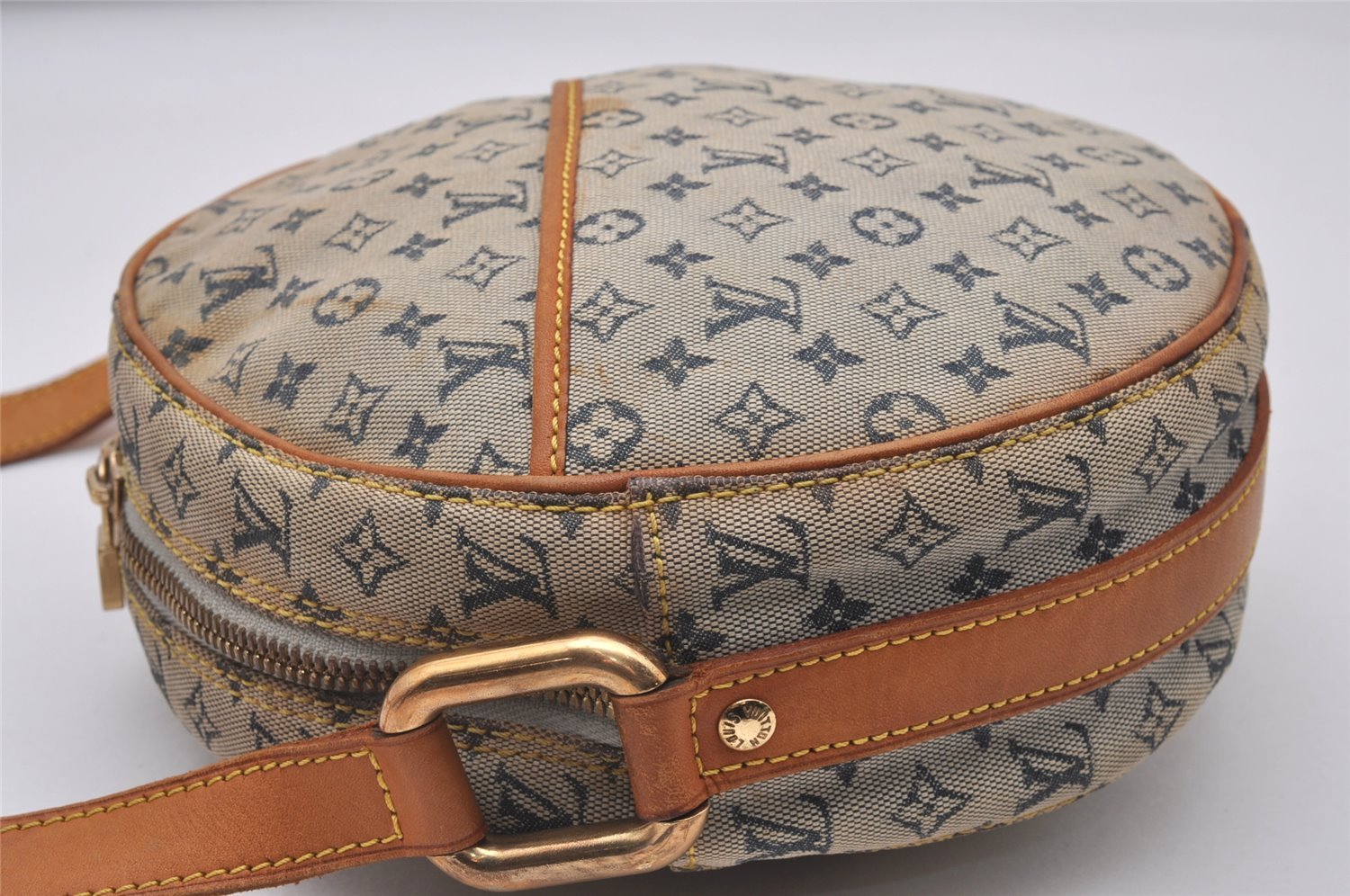Auth Louis Vuitton Monogram Mini Jeanne GM Shoulder Bag M92000 Blue Junk 4429I
