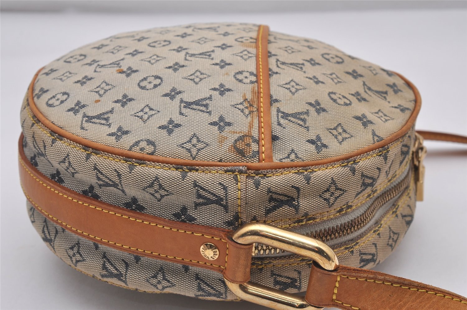 Auth Louis Vuitton Monogram Mini Jeanne GM Shoulder Bag M92000 Blue Junk 4429I