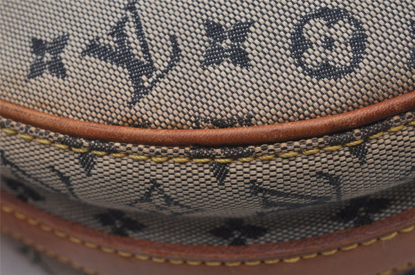 Auth Louis Vuitton Monogram Mini Jeanne GM Shoulder Bag M92000 Blue Junk 4429I