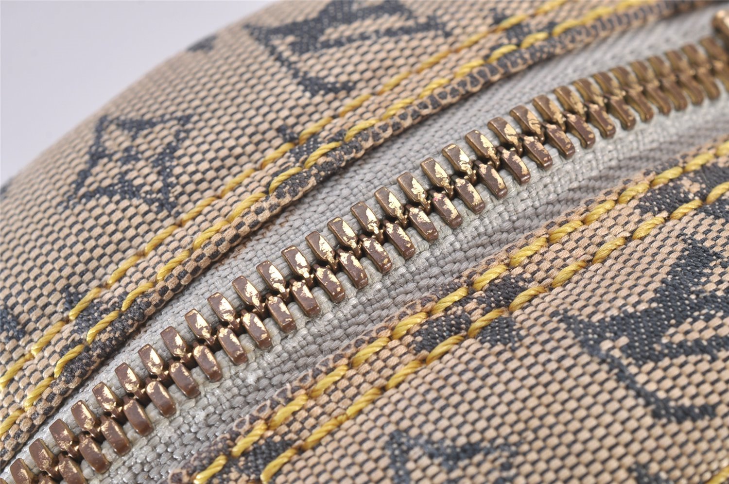 Auth Louis Vuitton Monogram Mini Jeanne GM Shoulder Bag M92000 Blue Junk 4429I