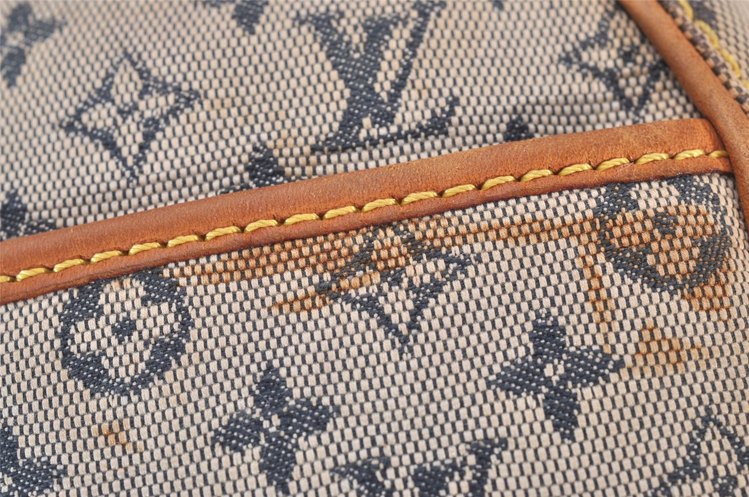 Auth Louis Vuitton Monogram Mini Jeanne GM Shoulder Bag M92000 Blue Junk 4429I