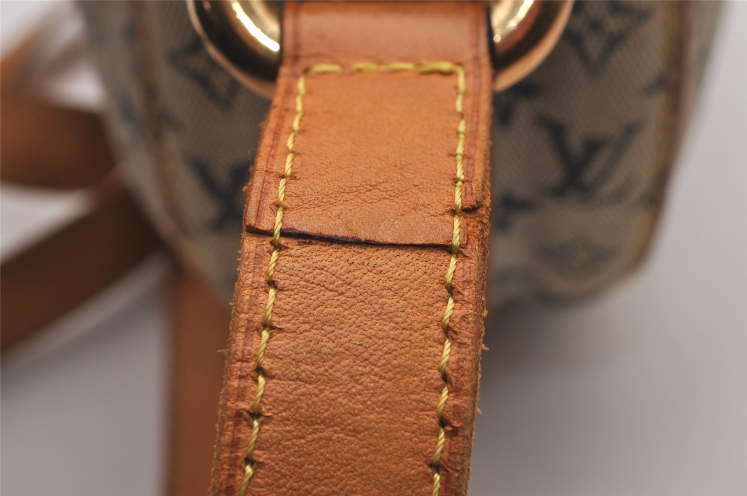 Auth Louis Vuitton Monogram Mini Jeanne GM Shoulder Bag M92000 Blue Junk 4429I