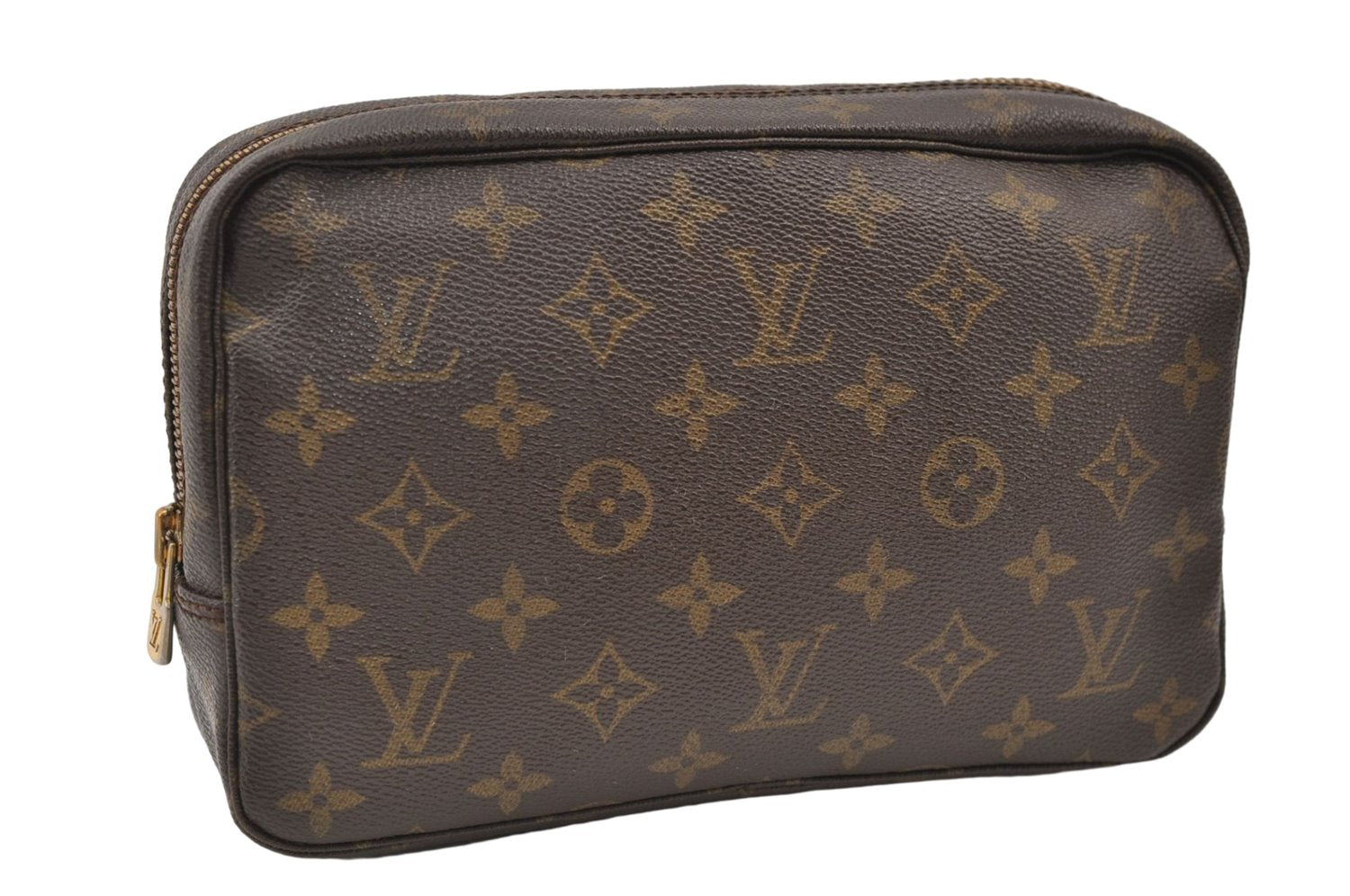 Auth Louis Vuitton Monogram Trousse Toilette 23 Clutch Hand Bag M47524 LV 4430E