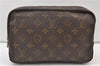 Auth Louis Vuitton Monogram Trousse Toilette 23 Clutch Hand Bag M47524 LV 4430E