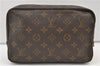 Auth Louis Vuitton Monogram Trousse Toilette 23 Clutch Hand Bag M47524 LV 4430E