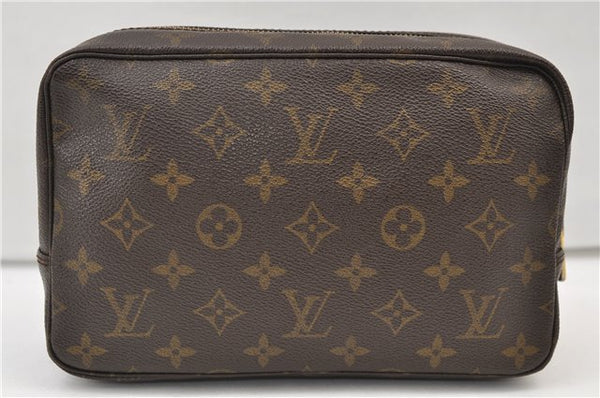 Auth Louis Vuitton Monogram Trousse Toilette 23 Clutch Hand Bag M47524 LV 4430E