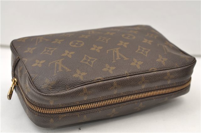 Auth Louis Vuitton Monogram Trousse Toilette 23 Clutch Hand Bag M47524 LV 4430E