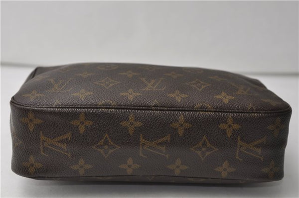 Auth Louis Vuitton Monogram Trousse Toilette 23 Clutch Hand Bag M47524 LV 4430E