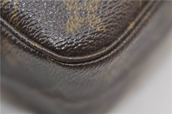 Auth Louis Vuitton Monogram Trousse Toilette 23 Clutch Hand Bag M47524 LV 4430E