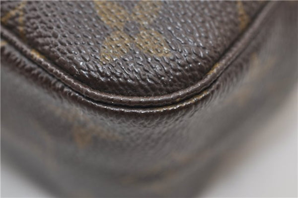 Auth Louis Vuitton Monogram Trousse Toilette 23 Clutch Hand Bag M47524 LV 4430E