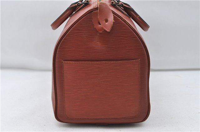 Authentic Louis Vuitton Epi Speedy 35 Hand Boston Bag Brown M42993 LV 4435D