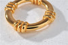 Authentic HERMES Scarf Ring BouEe Circle Design Gold Tone 4435F