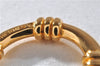 Authentic HERMES Scarf Ring BouEe Circle Design Gold Tone 4435F