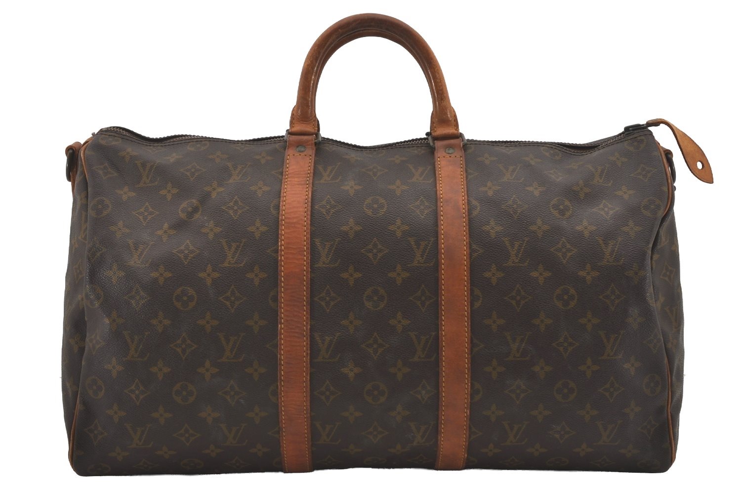 Auth Louis Vuitton Monogram Keepall Bandouliere 50 Boston Bag Old Model LV 4435I