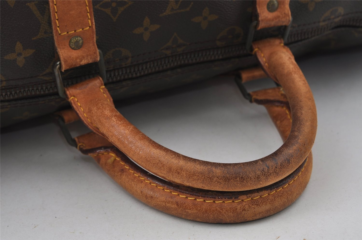 Authentic Louis Vuitton Monogram Keepall 55 Travel Boston Bag M41424 LV 4437I