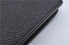 Authentic CHANEL Caviar Skin CC Logo Bifold Wallet Purse Black 4438F