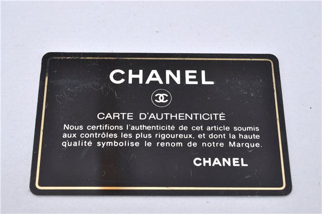 Authentic CHANEL Caviar Skin CC Logo Bifold Wallet Purse Black 4438F