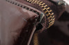 Auth Louis Vuitton Vernis Rose Wood Avenue Shoulder Bag Wine Red M93510 LV 4438I