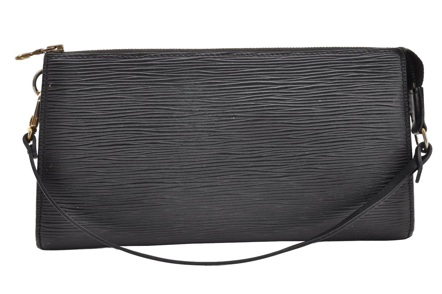 Authentic Louis Vuitton Epi Pochette Accessoires Pouch Black M52942 LV 4439I