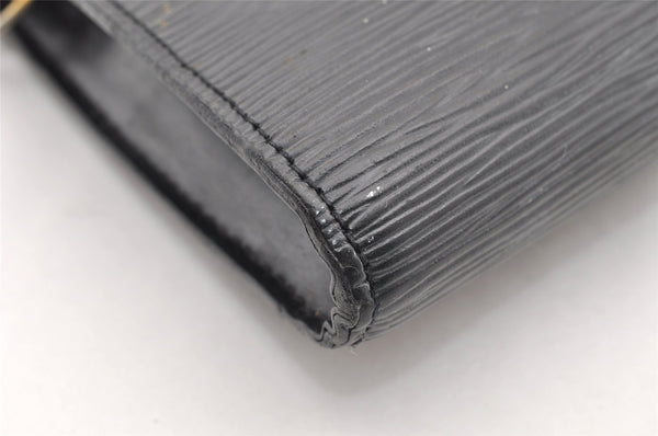 Authentic Louis Vuitton Epi Pochette Accessoires Pouch Black M52942 LV 4439I